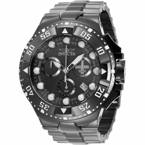Invicta Men's Swiss Quartz Watch - Excursion Chronograph Black Dial Bracelet | 34189