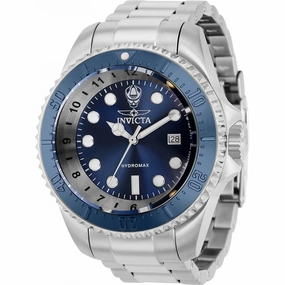 Invicta Men's Swiss Quartz Watch - Hydromax Date Blue and Silver Dial Bracelet | 38019