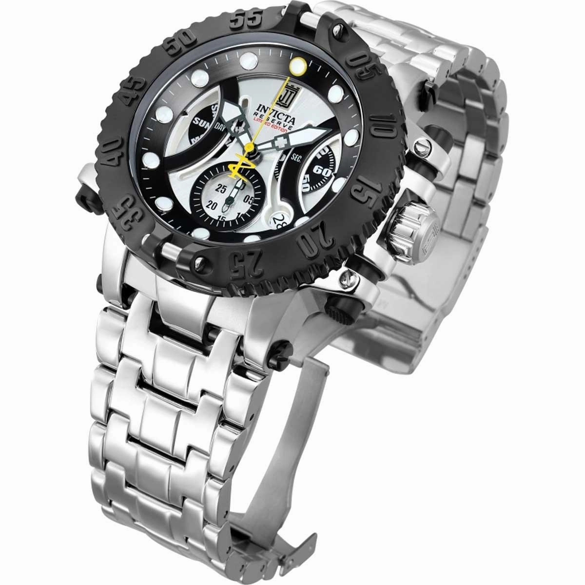 Invicta Men's Swiss Quartz Watch - Jason Taylor Chronograph Silver Bracelet | 34273