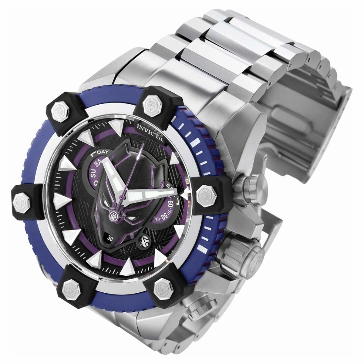 Invicta Men's Swiss Quartz Watch - Marvel Black Panther Chronograph Bracelet | 38323