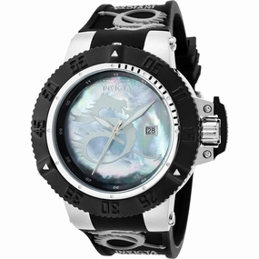 Invicta Men's Swiss Quartz Watch - Subaqua Black and MOP Dial Silicone Strap  | 37036