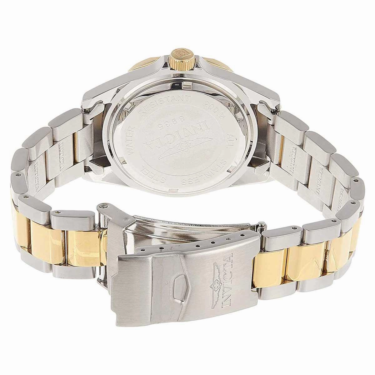 Invicta Men's Two Tone Yellow Gold Watch - Pro Diver Quartz Blue Dial Date | 8935