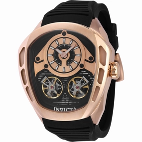 Invicta Men's Watch - Akula Automatic Black and Rose Gold Dial Silicone Strap | 43863