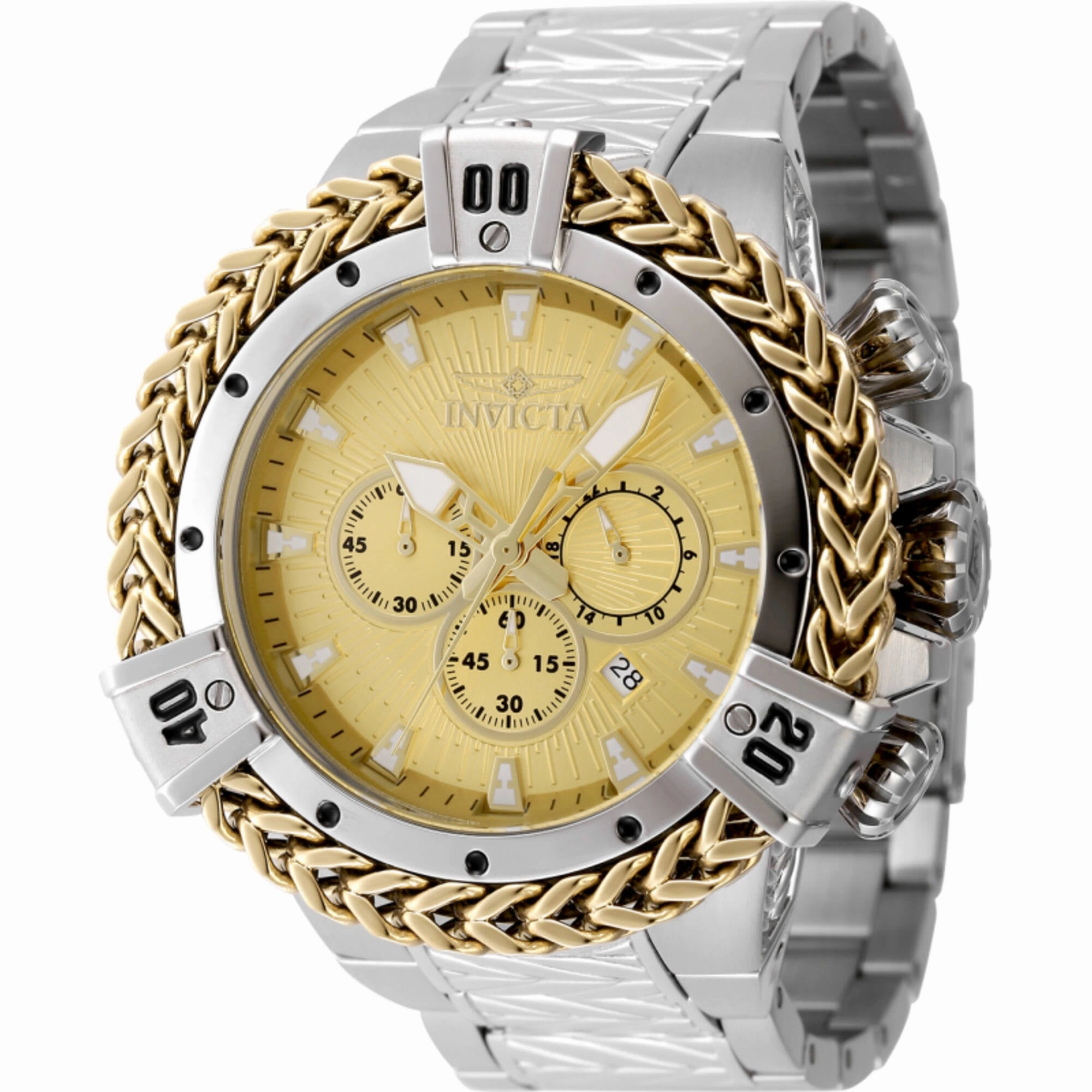 Invicta Men's Watch - Bolt Chronograph Gold Dial Stainless Steel Bracelet | 48157