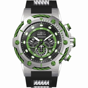 Invicta Men's Watch - Bolt Quartz Chronograph Black and Green Dial Strap | 46365