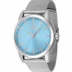 Invicta Men's Watch - Celestial Light Blue Dial Silver Steel Mesh Bracelet | 48508