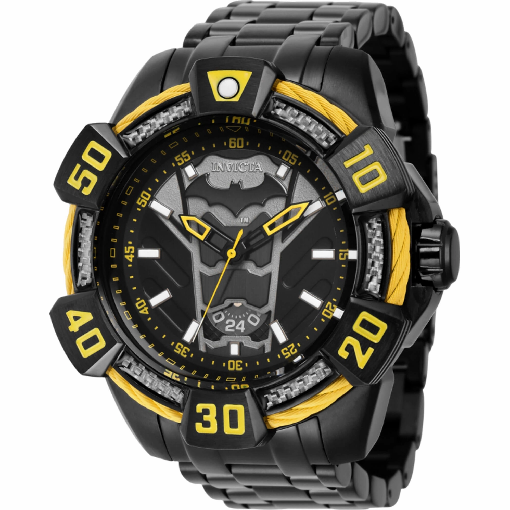 Invicta Men's Watch - DC Comics Batman Chrono Grey and Black Dial Bracelet | 41384