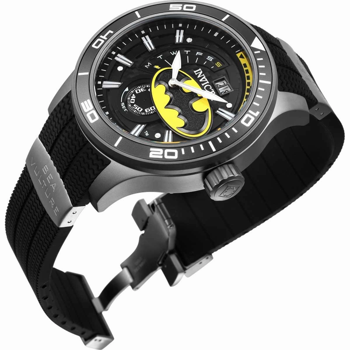 Invicta Men's Watch - DC Comics Batman Dial Swiss Quartz Black Silicone Strap | 41262