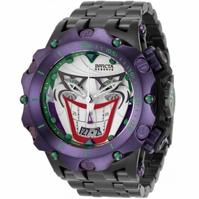 Invicta Men's Watch - DC Comics Joker Chronograph Purple Bezel Black Bracelet | 33594