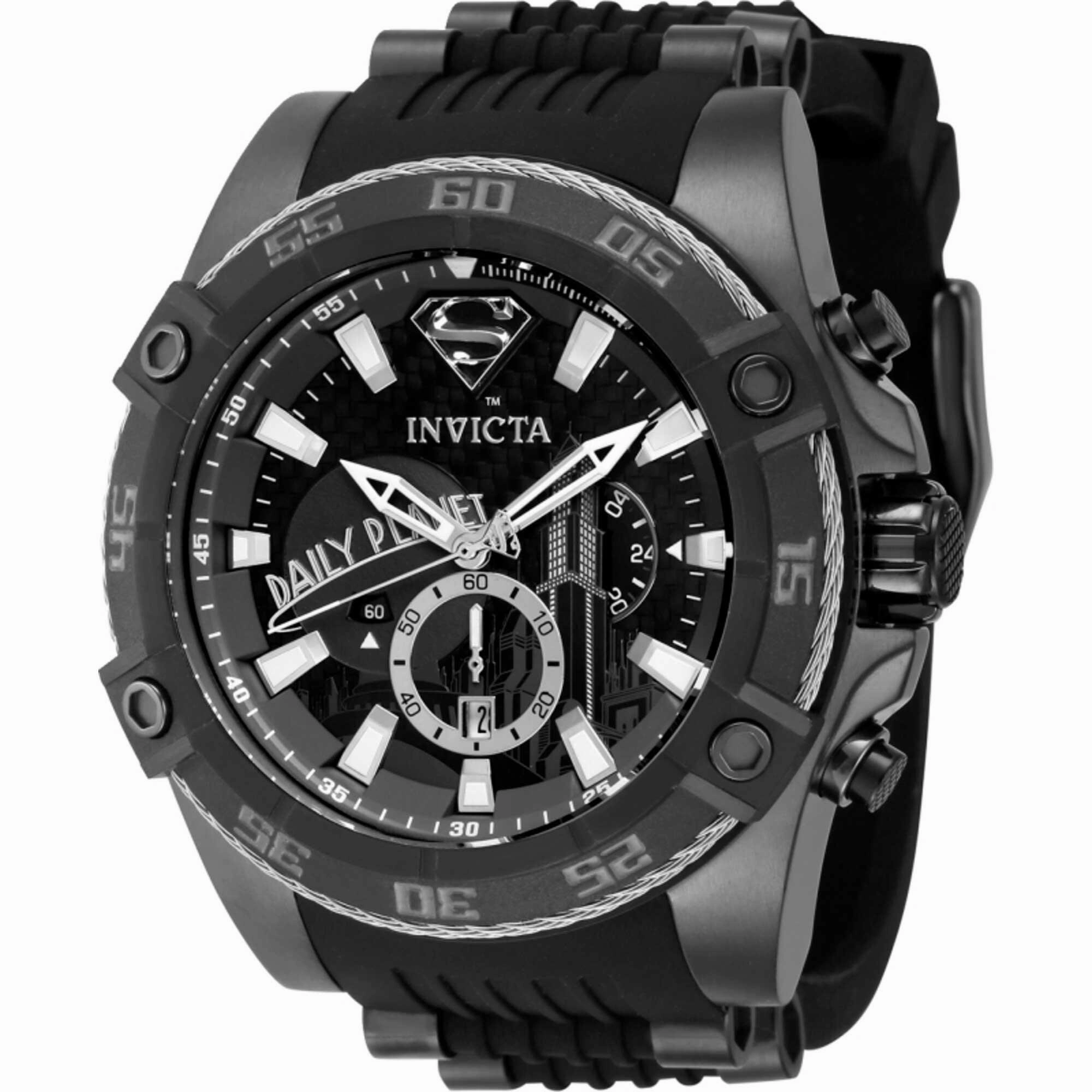 Invicta Men's Watch - DC Comics Superman Quartz Chrono Black and Grey Dial | 41236