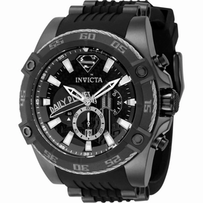 Invicta Men's Watch - DC Comics Superman Quartz Chrono Black and Grey Dial | 41236