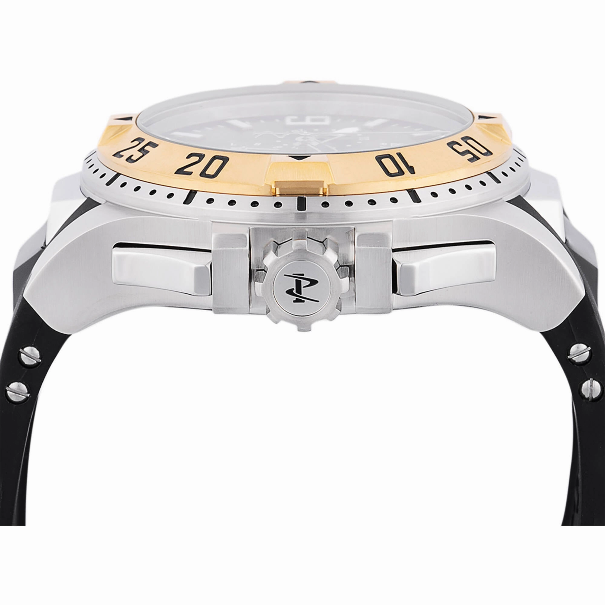 Invicta Men's Watch - Excursion Quartz Black/Silver Tone Rubber/Steel Strap | 46485