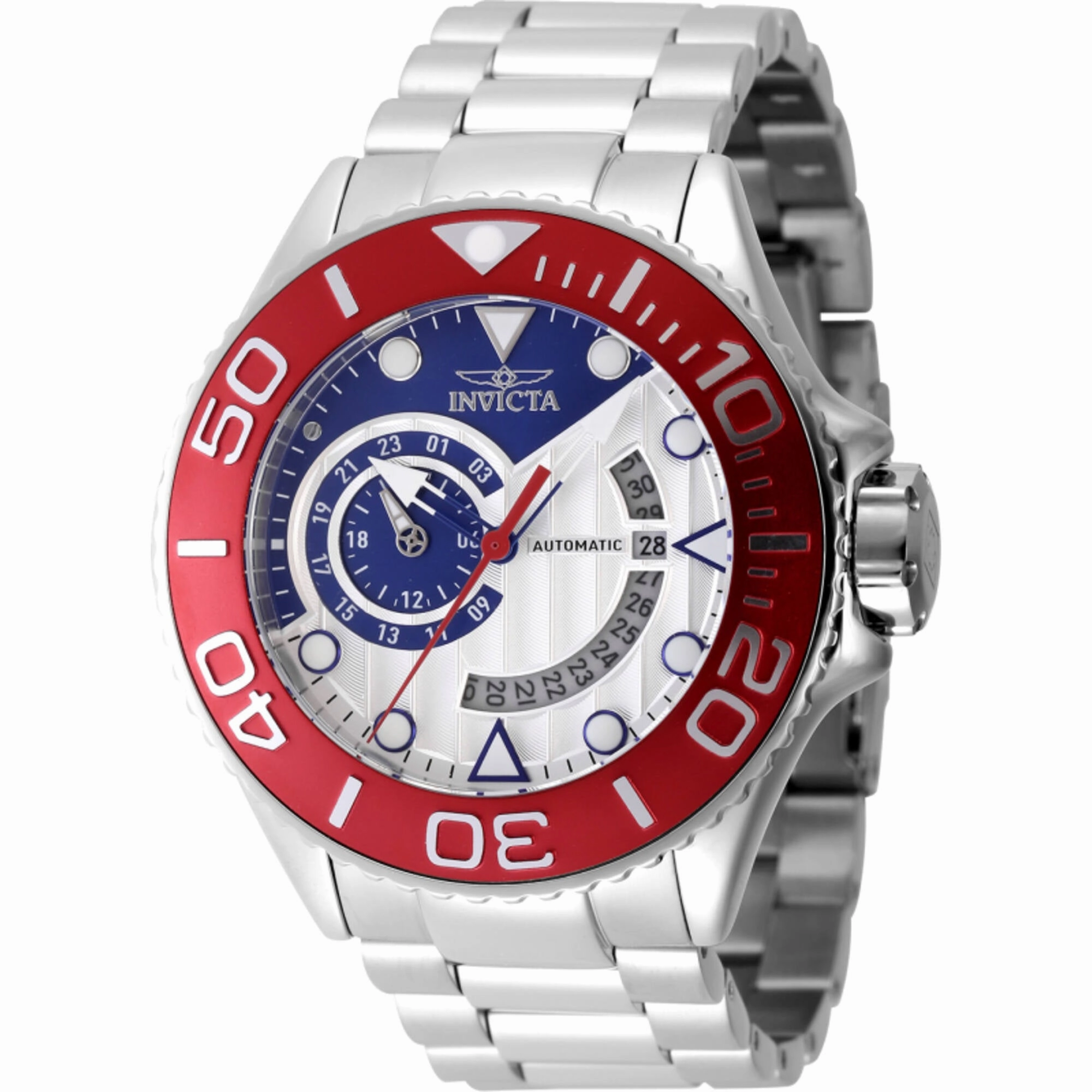 Invicta Men's Watch - Grand Diver Automatic Silver, Blue Dial Steel Bracelet | 47545