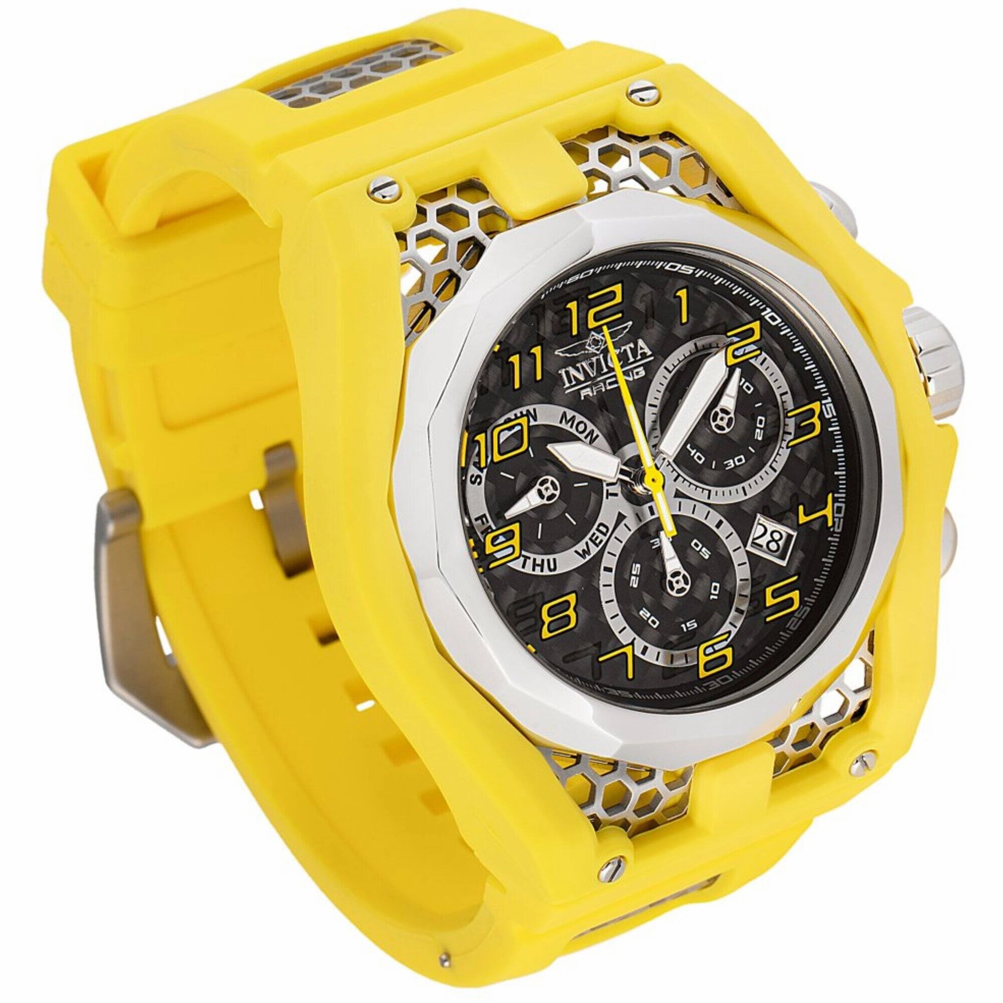 Invicta Men's Watch - Invicta Racing Chronograph Yellow, Silver Tone Strap | 47206