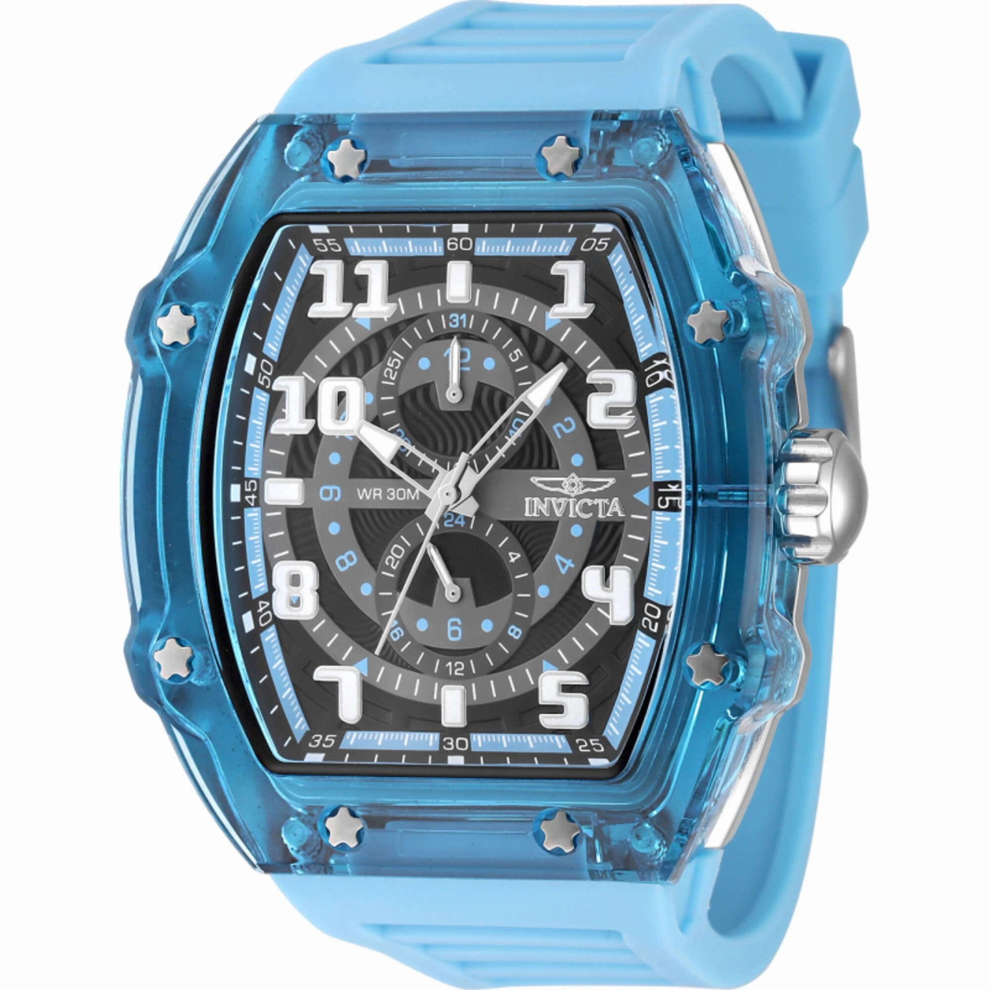 Invicta Men's Watch - Invicta Racing Quartz Black Dial Blue Silicone Strap | 48444