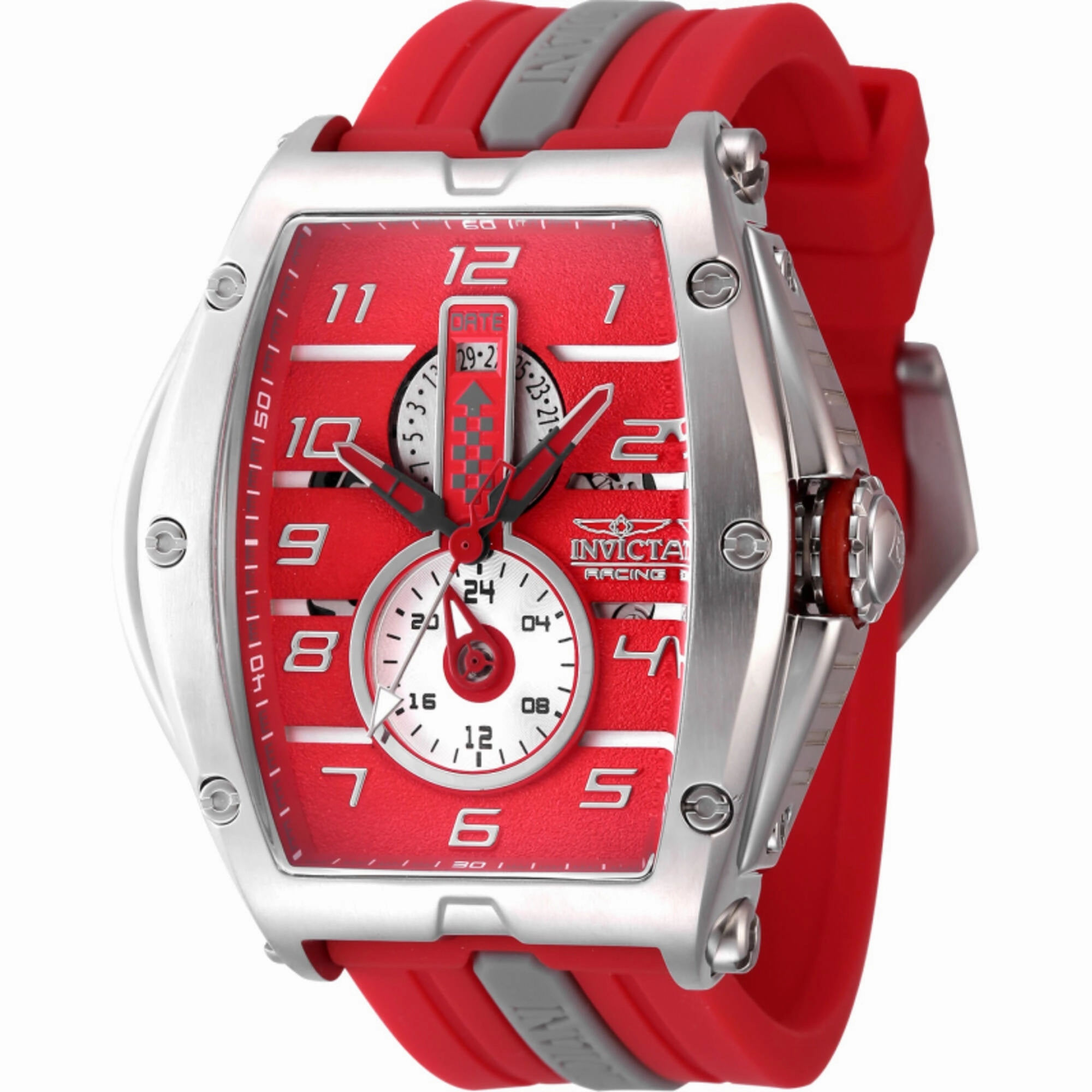 Invicta Men's Watch - Invicta Racing Quartz Red and Grey Silicone Strap | 47384