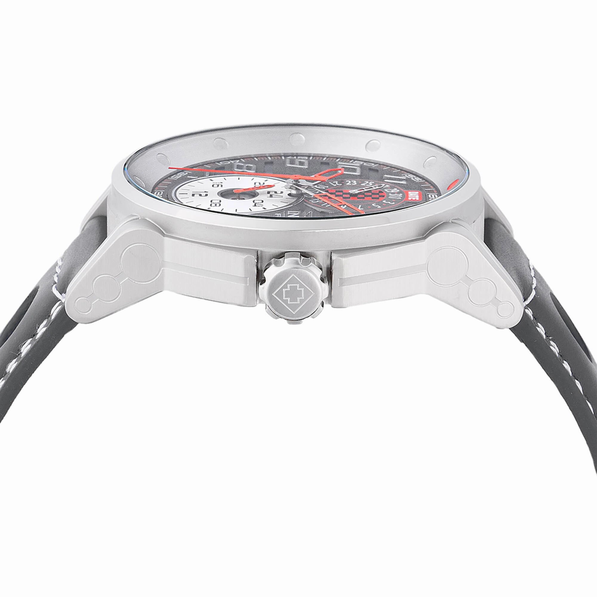 Invicta Men's Watch - Invicta Racing Quartz Silver Case Grey Leather Strap | 47535