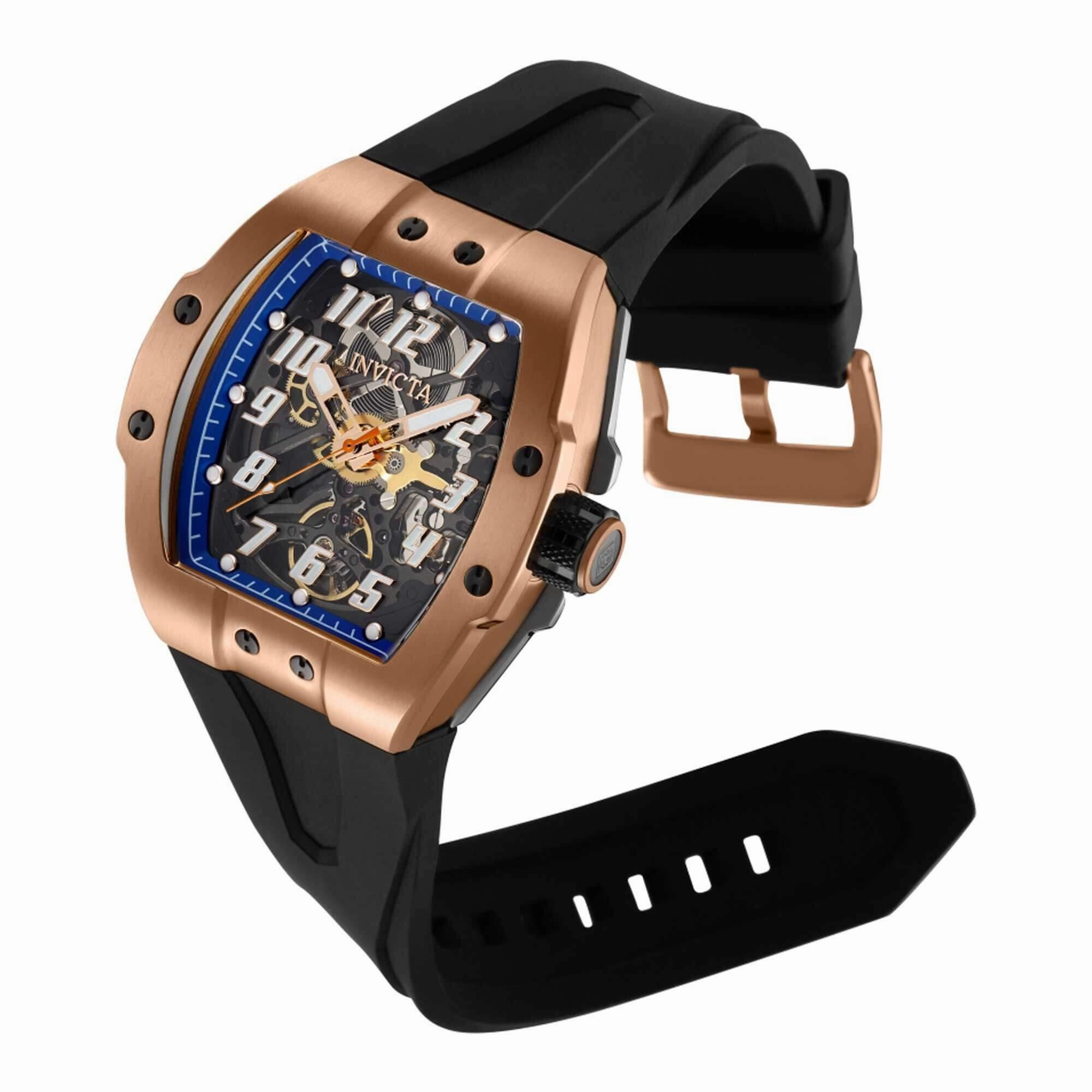 Invicta Men's Watch - JM Correa Automatic Black and Blue Dial Steel Case | 43514