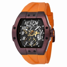 Invicta Men's Watch - JM Correa Automatic Orange Rubber Strap Two Tone Case | 43526