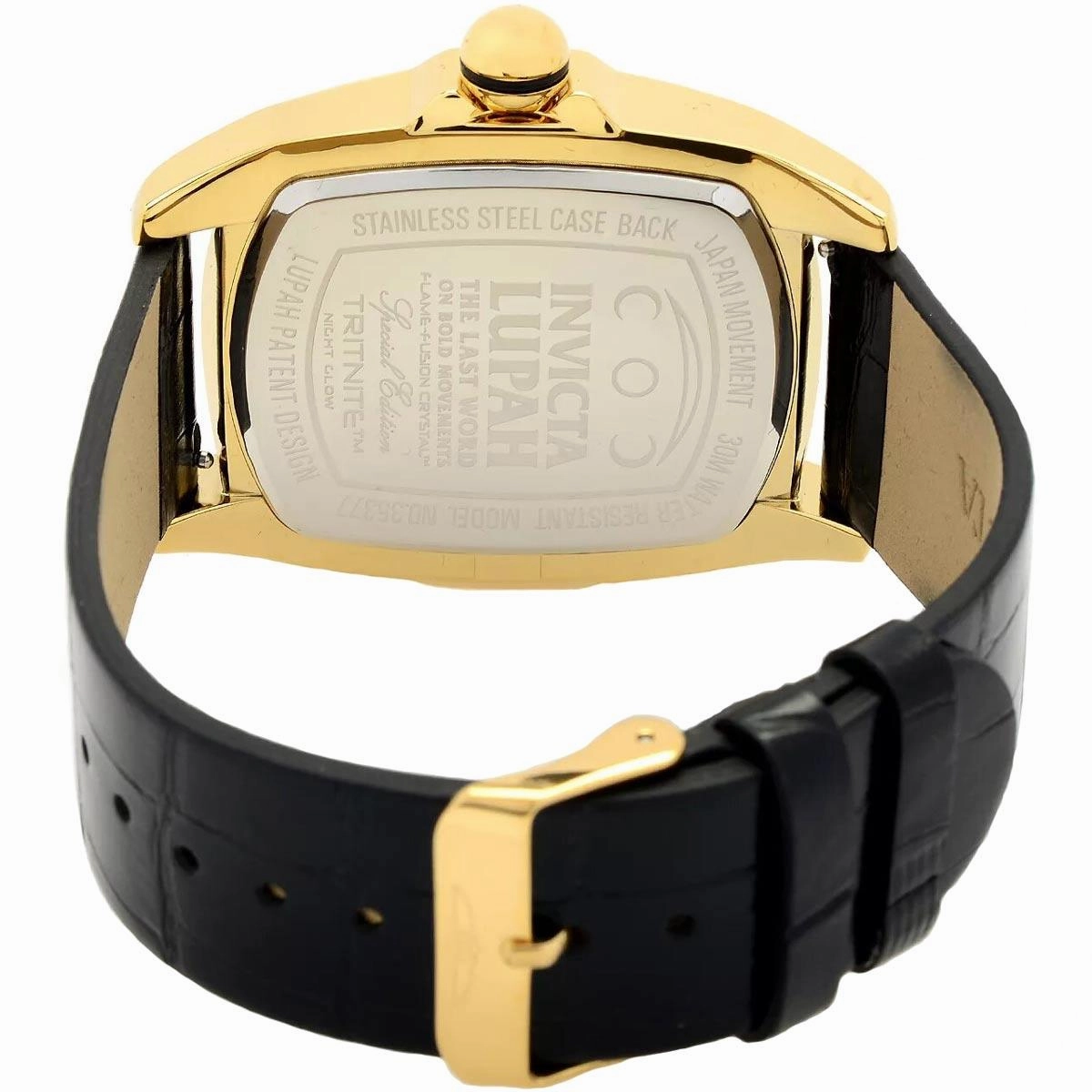 Invicta Men's Watch - Lupah Japanese Quartz Leather Strap Charcoal Dial | 35377