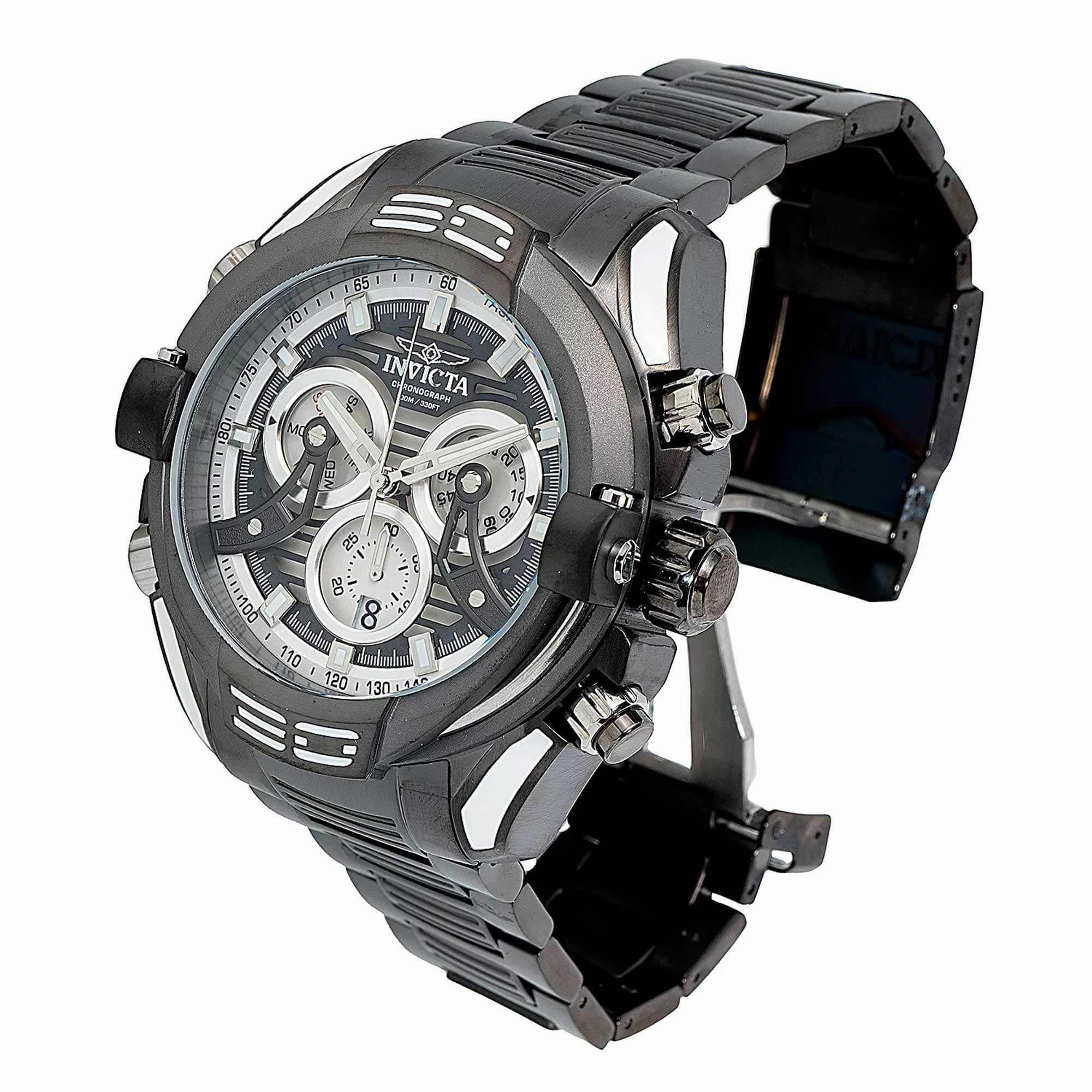 Invicta Men's Watch - Mammoth Chronograph Date Display Black and Grey Dial | 37528