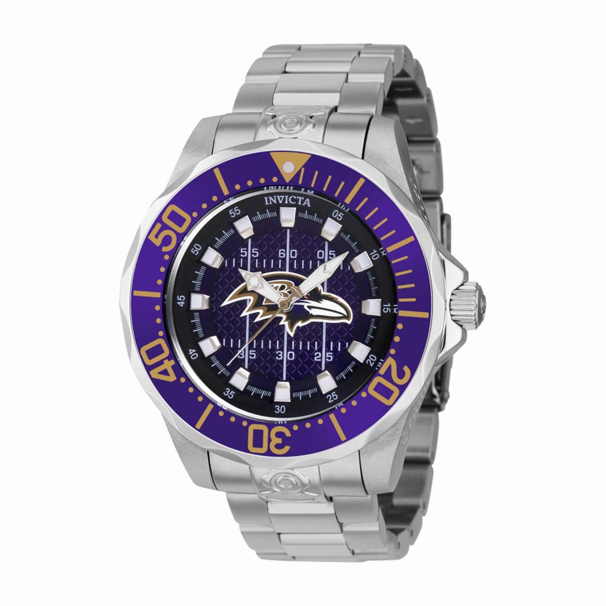 Invicta Men's Watch - NFL Baltimore Ravens Purple Dial Stainless Steel Case | 42122