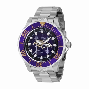 Invicta Men's Watch - NFL Baltimore Ravens Purple Dial Stainless Steel Case | 42122
