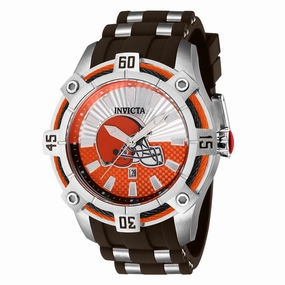 Invicta Men's Watch - NFL Cleveland Browns Orange and Silver Tone Dial Strap | 42075