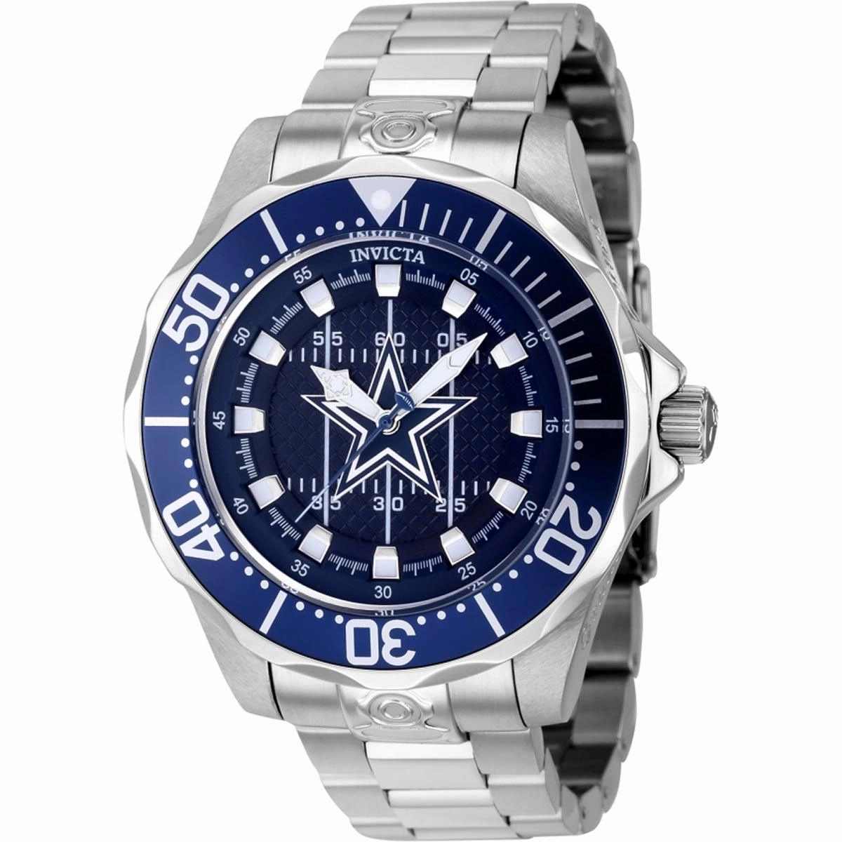 Invicta Men's Watch - NFL Dallas Cowboys Dial Rotating Bezel Steel Bracelet | 42123
