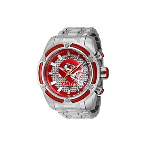 Invicta Men's Watch - NFL Kansas City Chiefs Chronograph Silver Steel Bracelet | 41797