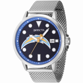 Invicta Men's Watch - NFL Los Angeles Chargers Dark Blue Dial Mesh Bracelet | 47991