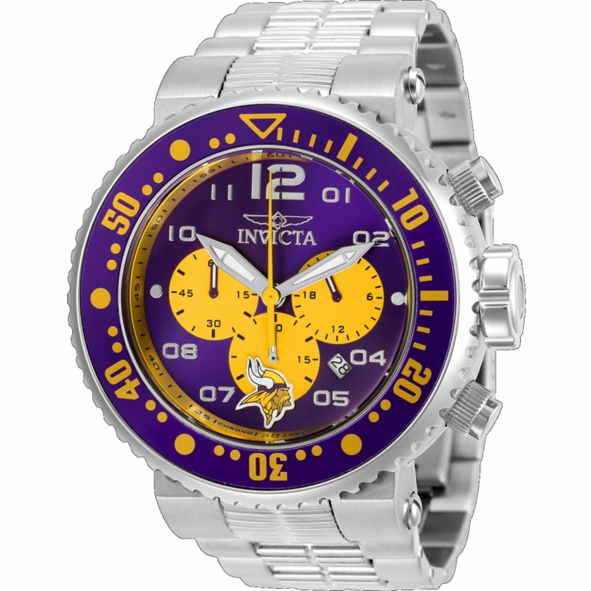 Invicta Men's Watch - NFL Minnesota Vikings Chrono Purple and Yellow Dial | 30274