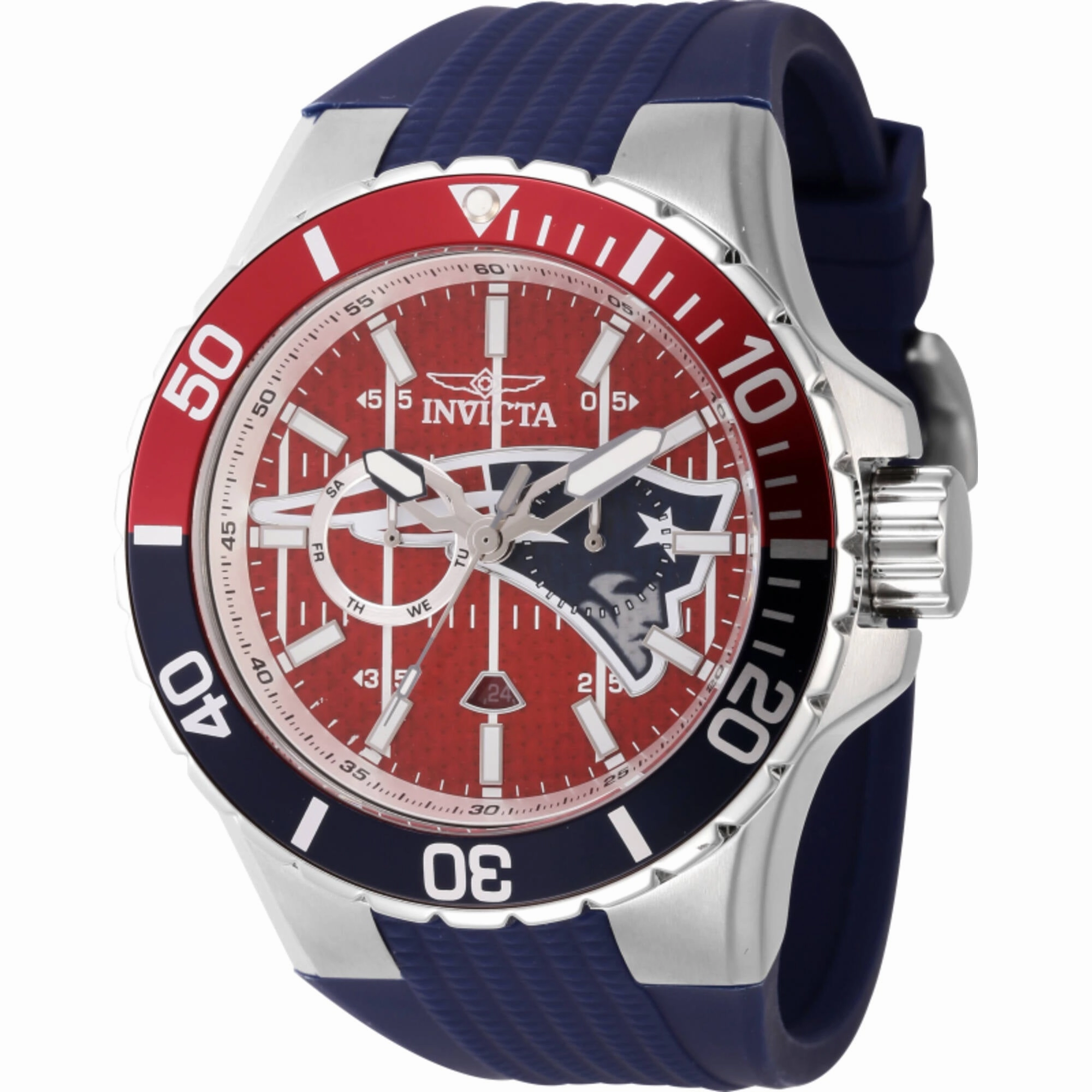 Invicta Men's Watch - NFL New England Patriots Quartz Blue Silicone Strap | 45406