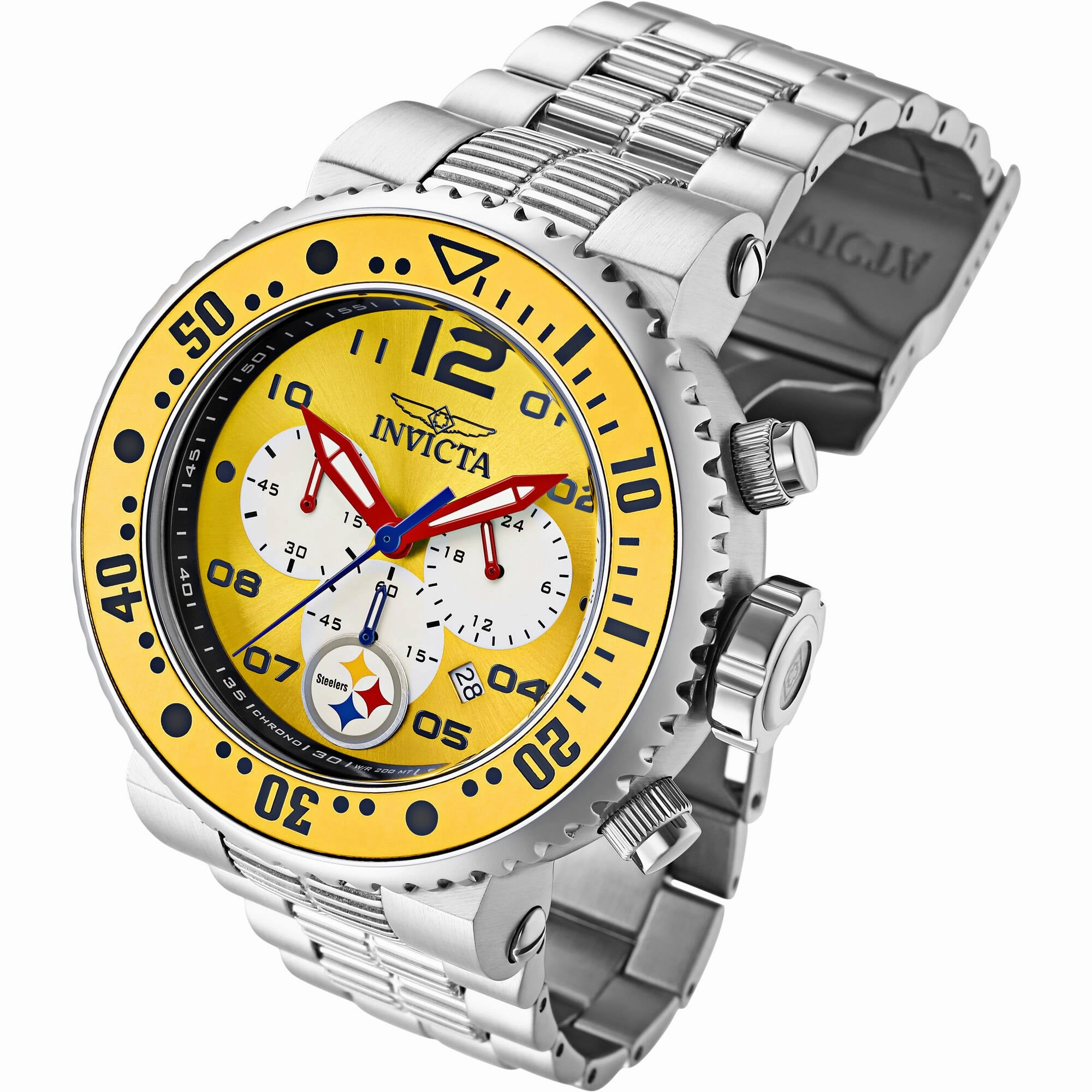 Invicta Men's Watch - NFL Pittsburgh Steelers Chrono Yellow and White Dial | 30281