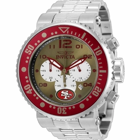 Invicta Men's Watch - NFL San Francisco 49ers Chrono Gold and White Dial Steel | 30282