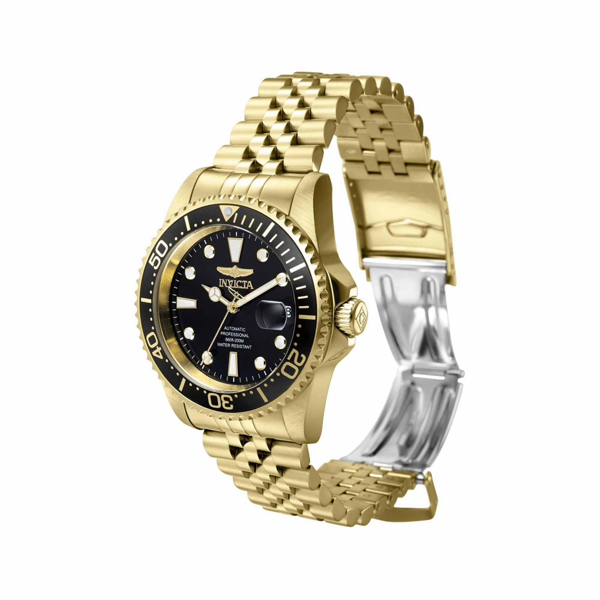 Invicta Men's Watch - Pro Diver Automatic Black Dial Stainless Steel Bracelet | 39348