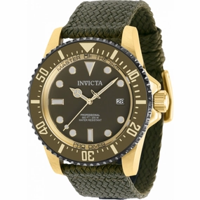 Invicta Men's Watch - Pro Diver Automatic Green Dial Polyester Strap Dive | 38240