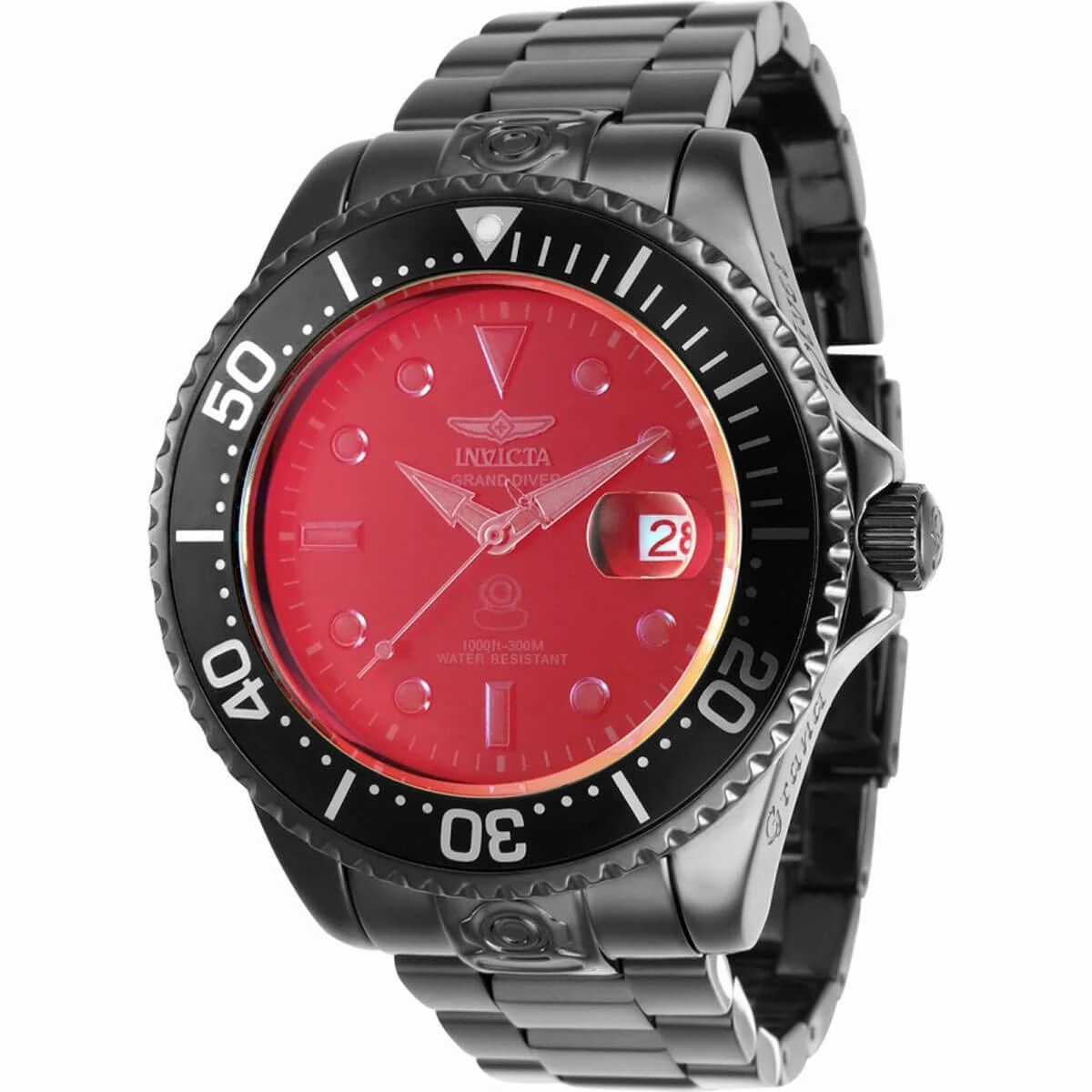 Invicta Men's Watch - Pro Diver Automatic Red Dial Stainless Steel Bracelet | 35087