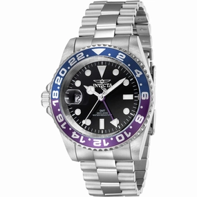 Invicta Men's Watch - Pro Diver Dive Rotating Bezel Black Dial Silver Bracelet | 44043