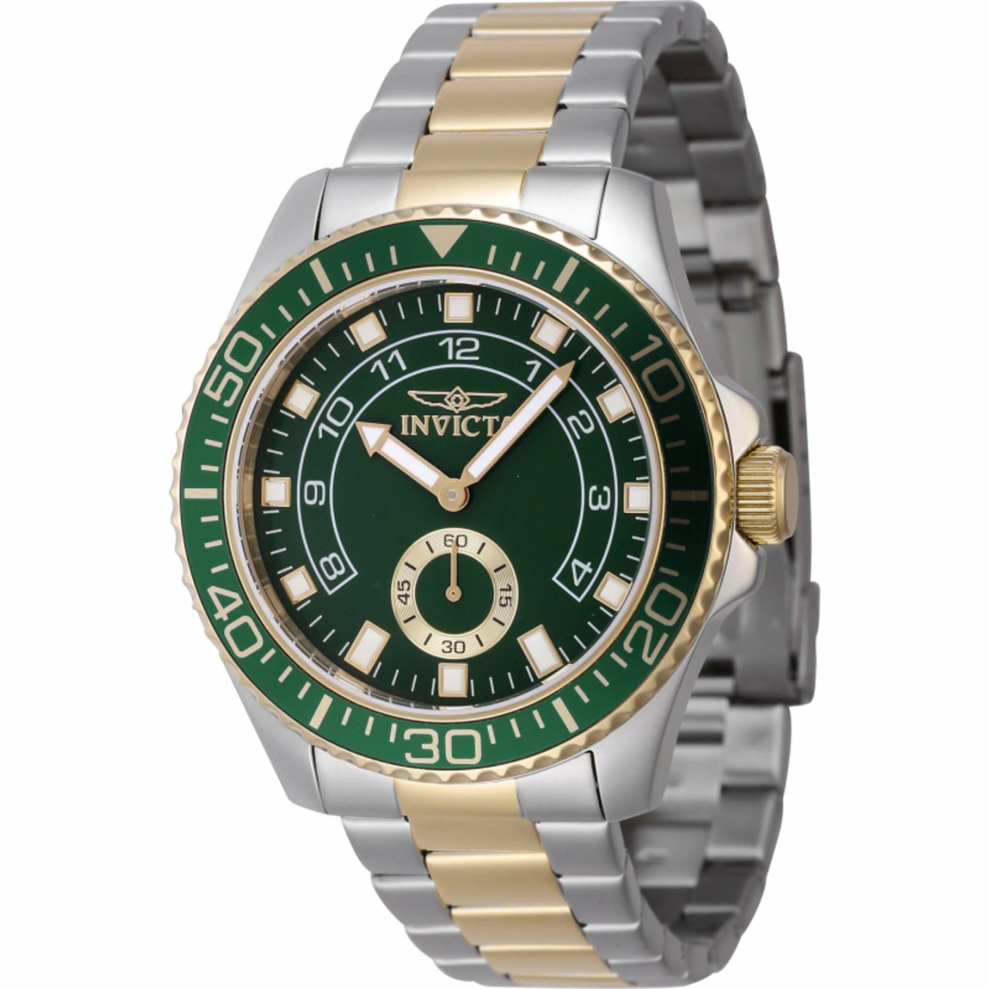 Invicta Men's Watch - Pro Diver Green Dial Two Tone Steel Bracelet Quartz | 47129