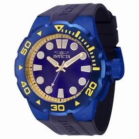 Invicta Men's Watch - Pro Diver Quartz Blue Dial Silicone Rubber Strap | 37741