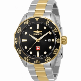 Invicta Men's Watch - Pro Diver Quartz Two Tone SS Bracelet Rotating Bezel | 33459