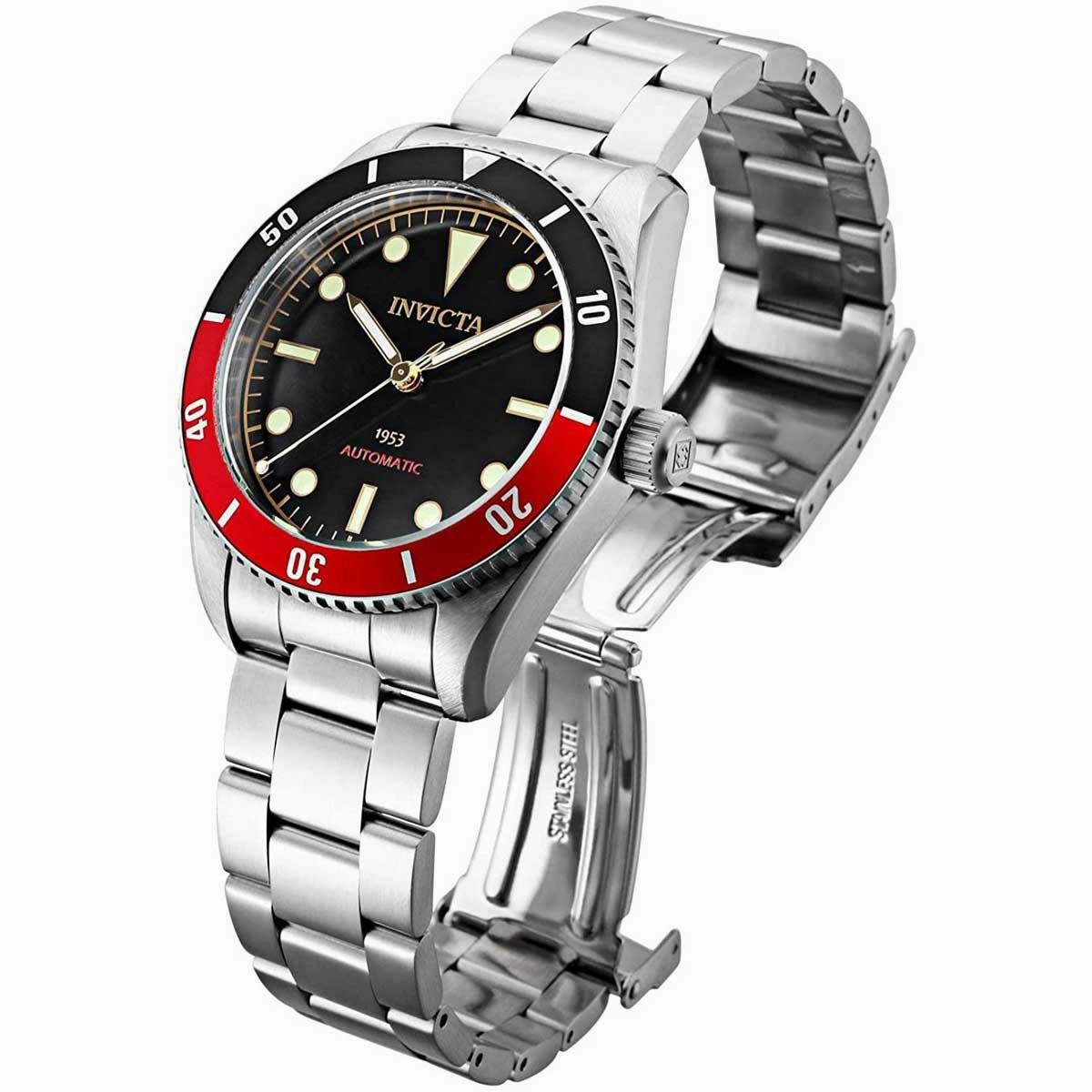 Invicta Men's Watch - Pro Diver Stainless Steel Case Black Dial Bracelet | 34334