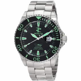 Invicta Men's Watch - Pro Diver Swiss Quartz Black Dial Silver Steel Bracelet | 1543