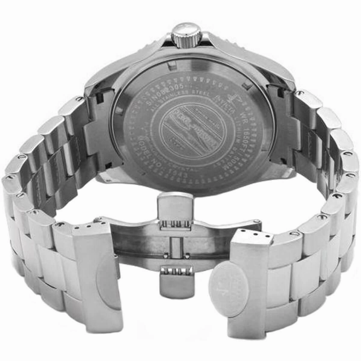 Invicta Men's Watch - Pro Diver Swiss Quartz Black Dial Silver Steel Bracelet | 1543