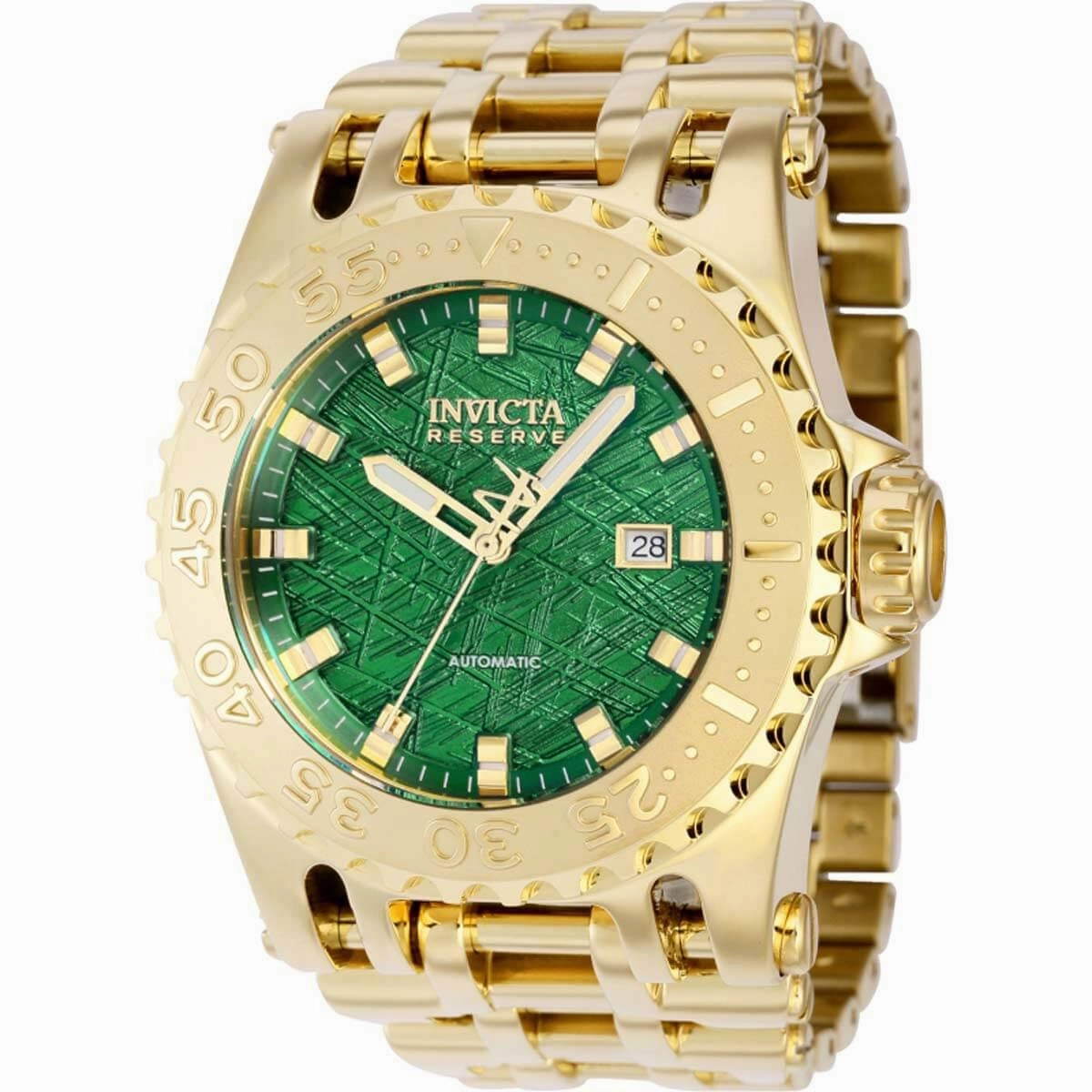 Invicta Men's Watch - Reserve Chaos Power Reserve Green Dial Steel Bracelet | 38712