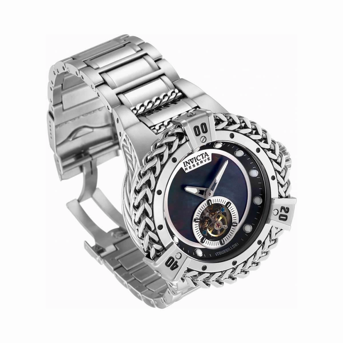Invicta Men's Watch - Reserve Herc Semi Skeleton Dial Silver Tone Bracelet | 32854