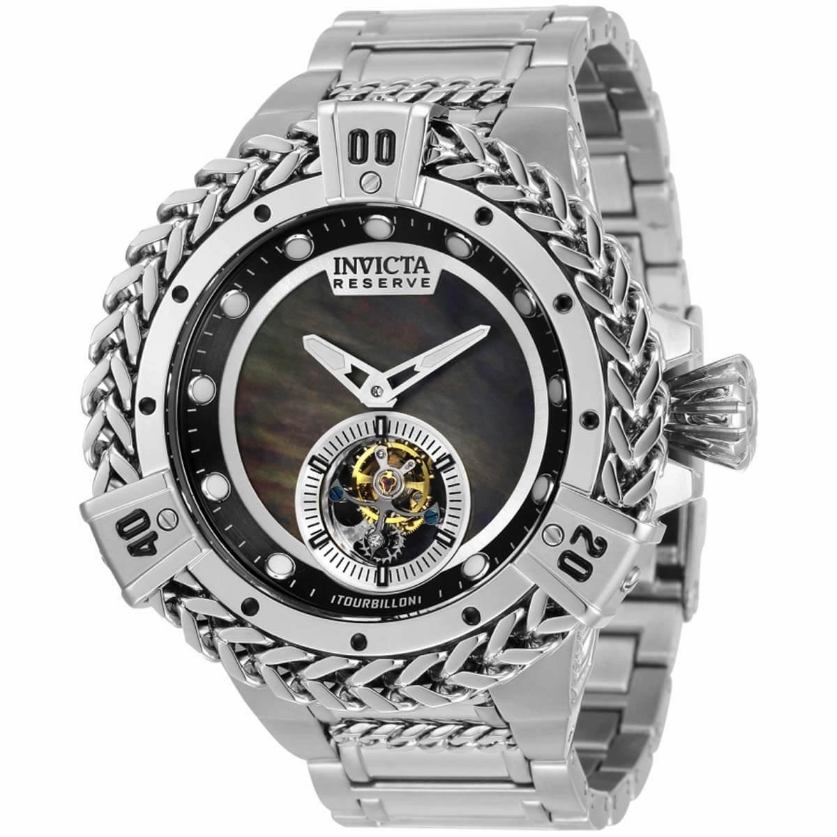 Invicta Men's Watch - Reserve Herc Semi Skeleton Dial Silver Tone Bracelet | 32854