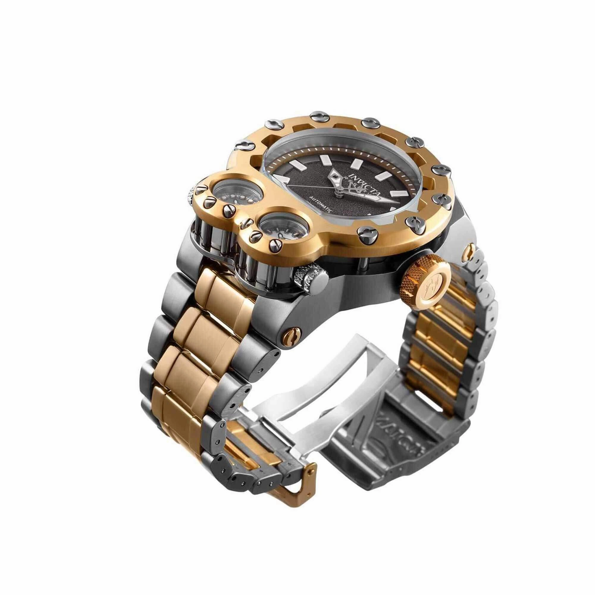 Invicta Men's Watch - Reserve Magnum Tria Automatic Khaki and Grey Bracelet | 37554