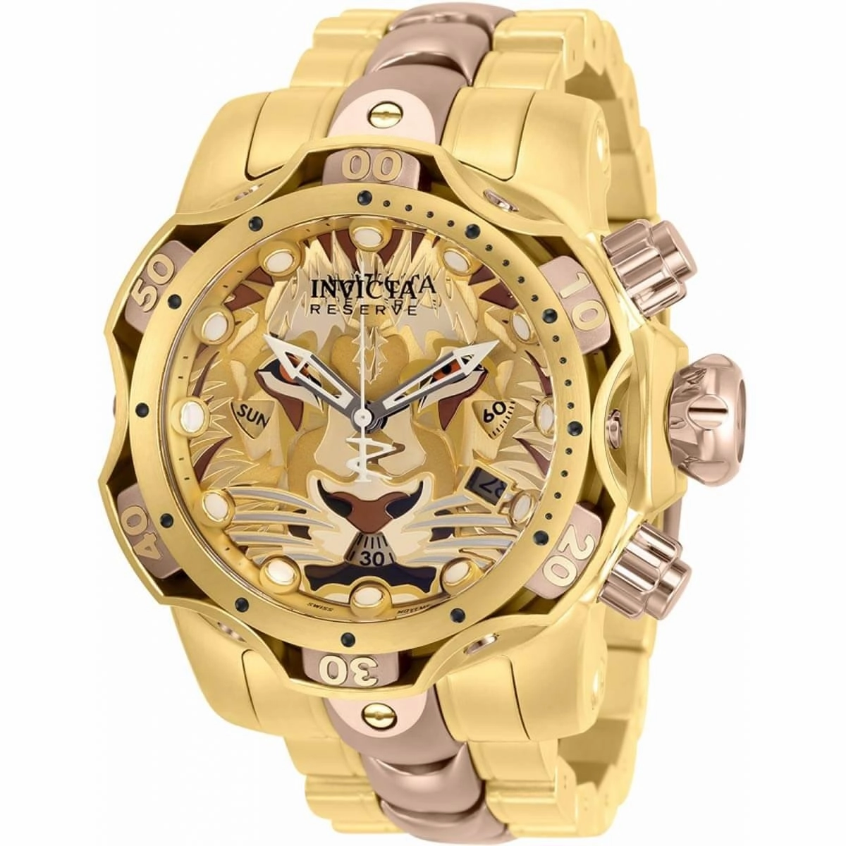 Invicta Men's Watch - Reserve Venom Gen III TT Yellow Gold and Bronze Bracelet | 31778